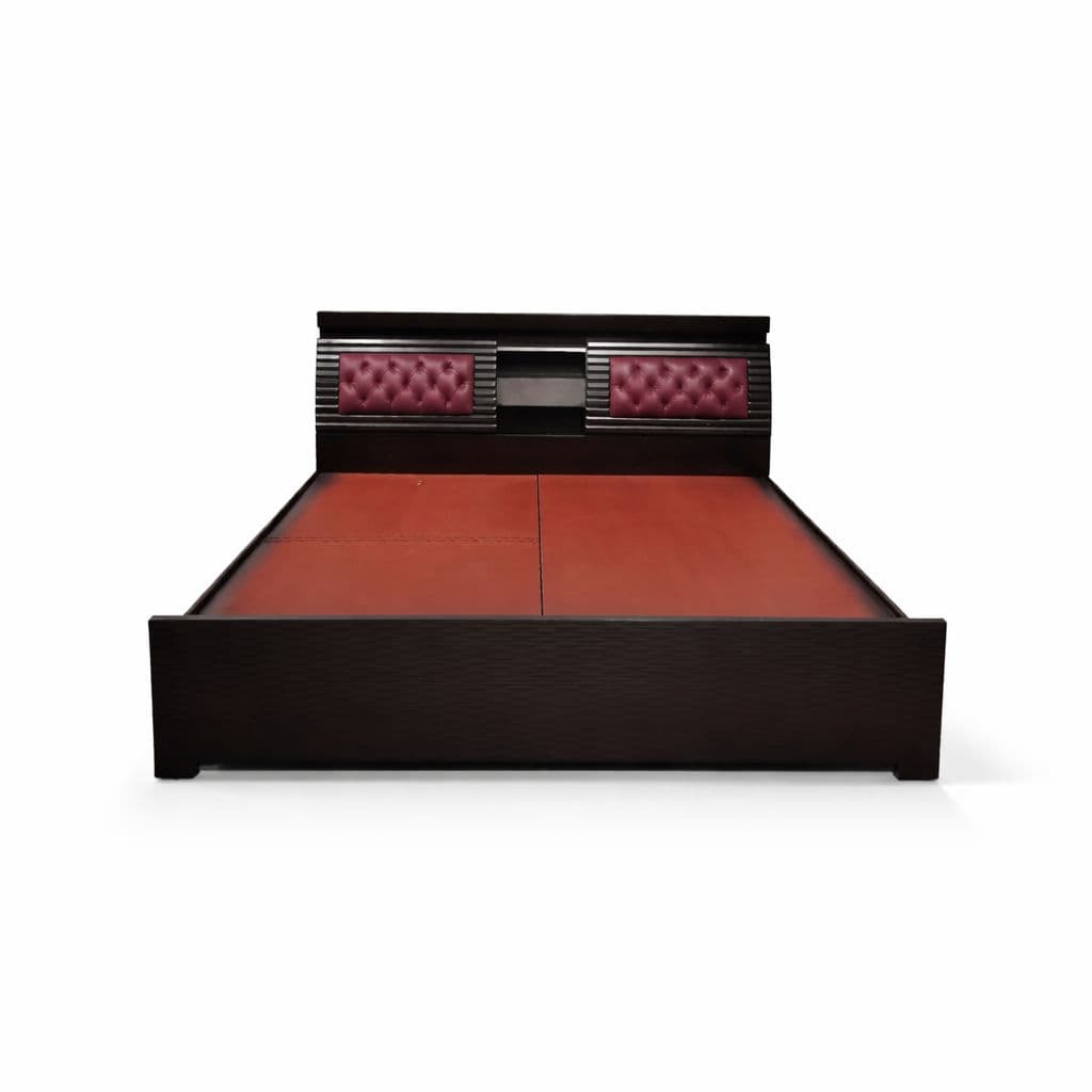 Image 7 for Bahubali King Sized Bed with Bed Box and Drawer Storage (Block Board, Brown)(EC)(WF)(BS-BTM)(BS- BSK)(KORA)