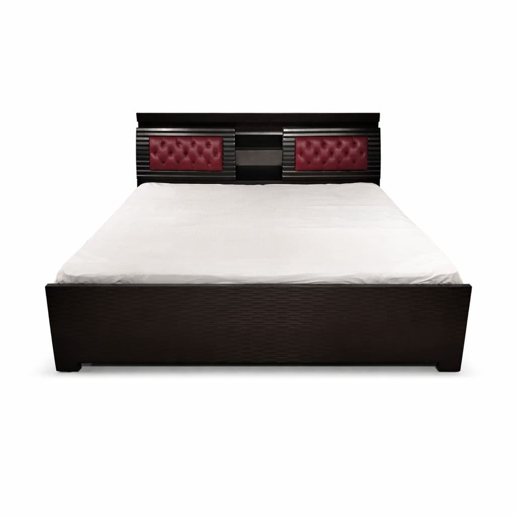 Image 3 for Bahubali King Sized Bed with Bed Box and Drawer Storage (Block Board, Brown)(EC)(WF)(BS-BTM)(BS- BSK)(KORA)