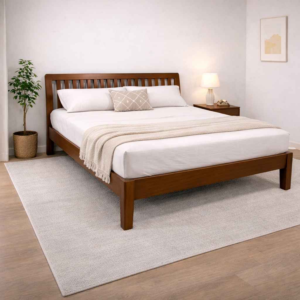 Image 1 for Strip Queen Sized Wooden Bed without Storage (BSK)