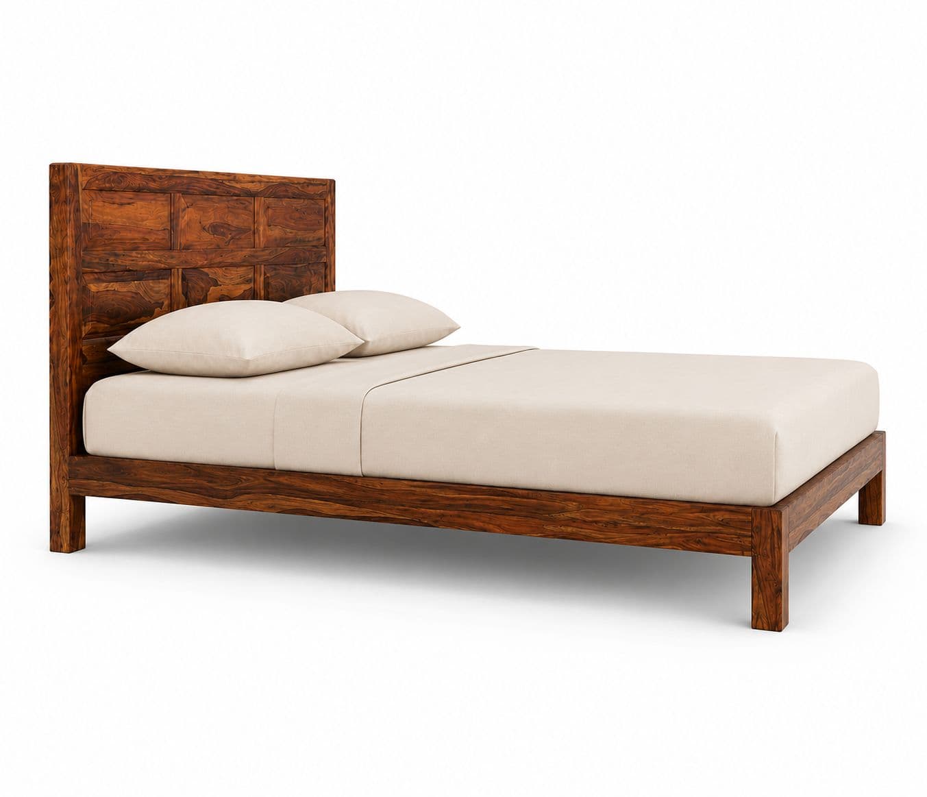 Image 3 for 6 Panel Cot Solid Sheesham Wood (SCV_PKU)