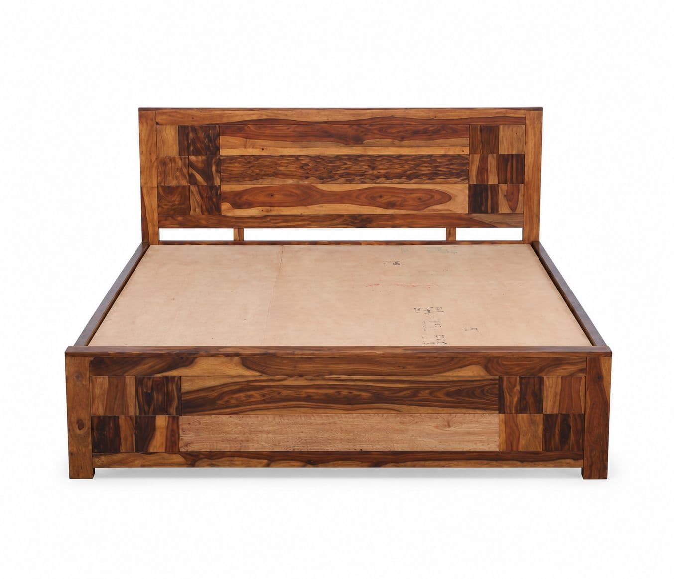 Image 3 for Four Square Cot Solid Sheesham Wood Without Storage (SCV_PKU)
