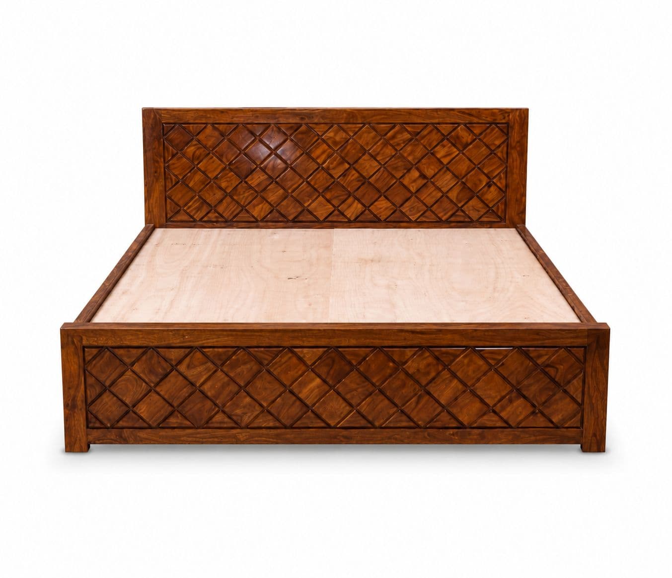 Image 3 for FurnDiamond Cot Solid Sheesham Wood Hydraulic Storage (SCV_PKU)