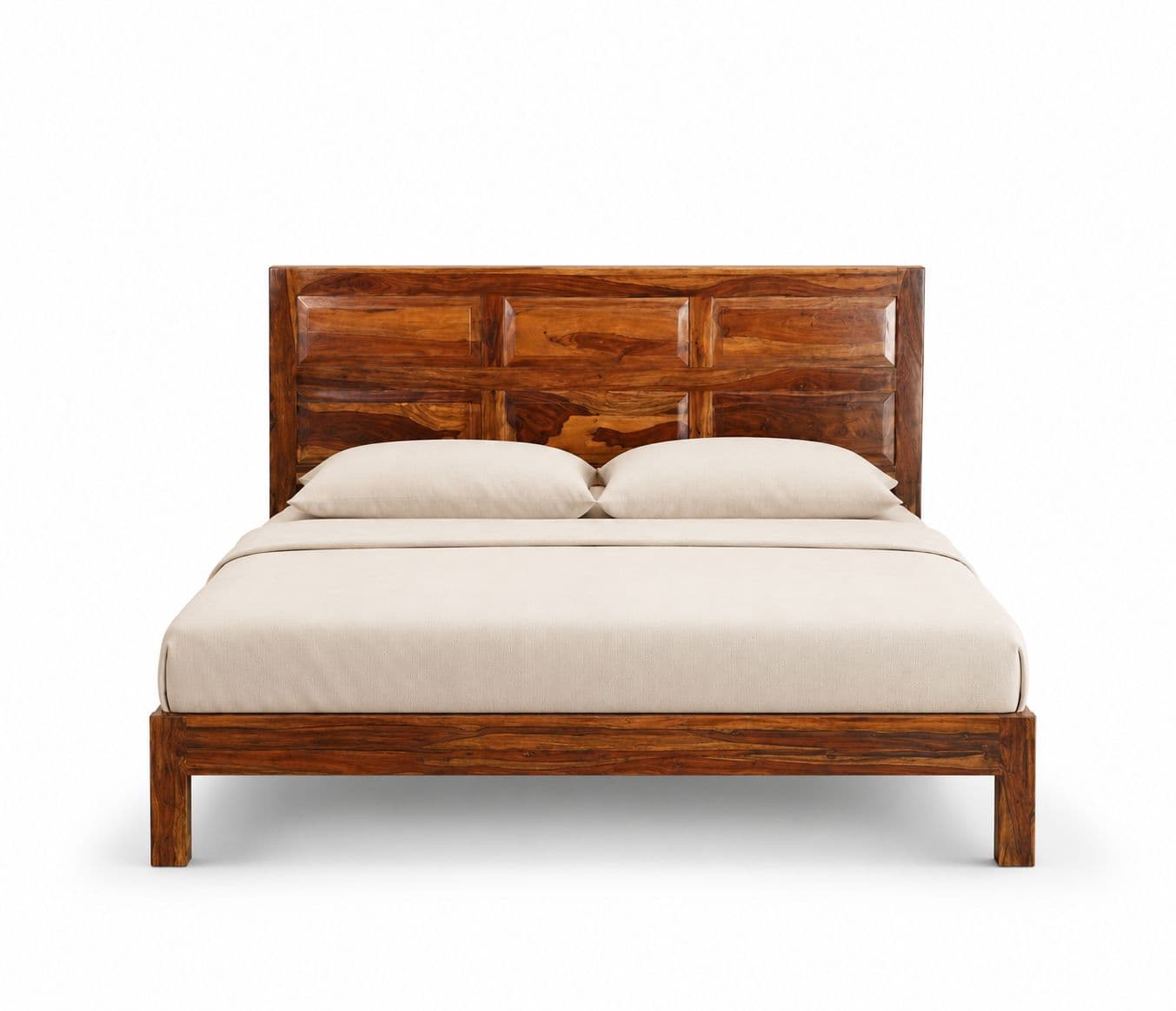 Image 2 for 6 Panel Cot Solid Sheesham Wood (SCV_PKU)