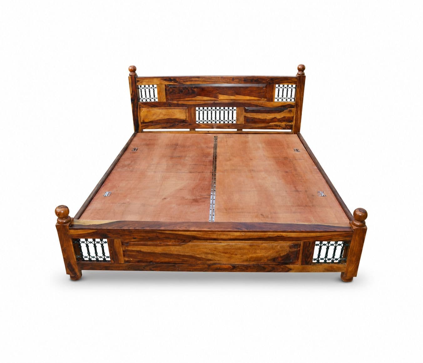 Image 2 for Jalli Cot Solid Sheesham Wood Without Storage (SCV_PKU)