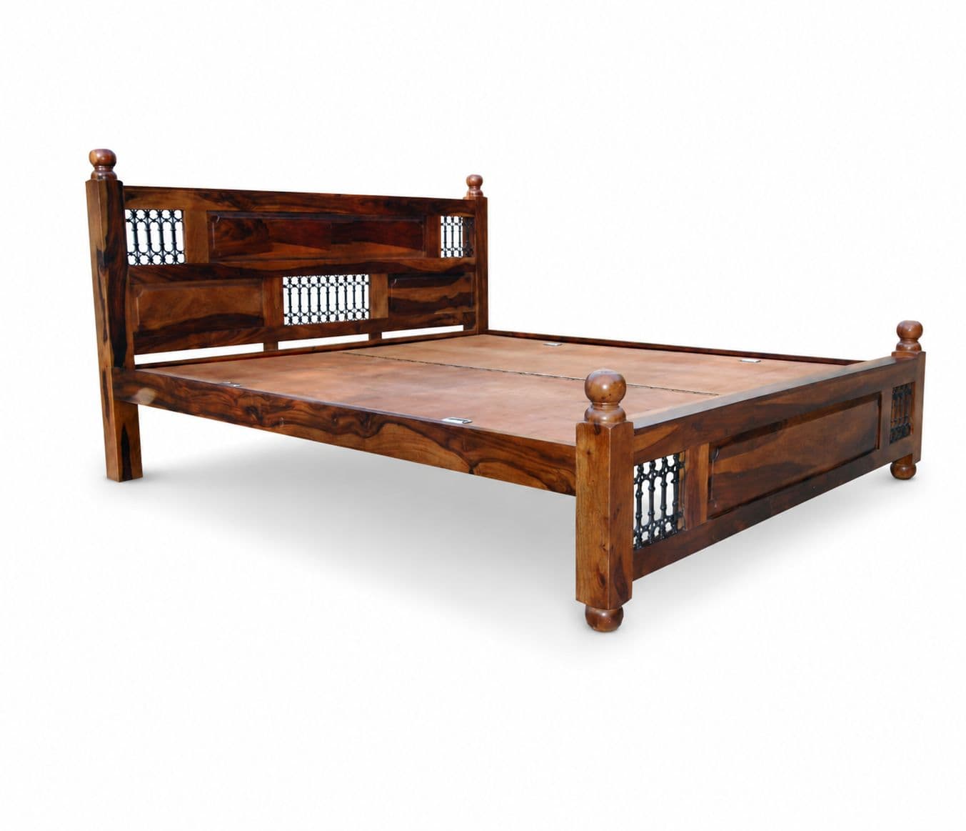 Image 4 for Jalli Cot Solid Sheesham Wood Without Storage (SCV_PKU)