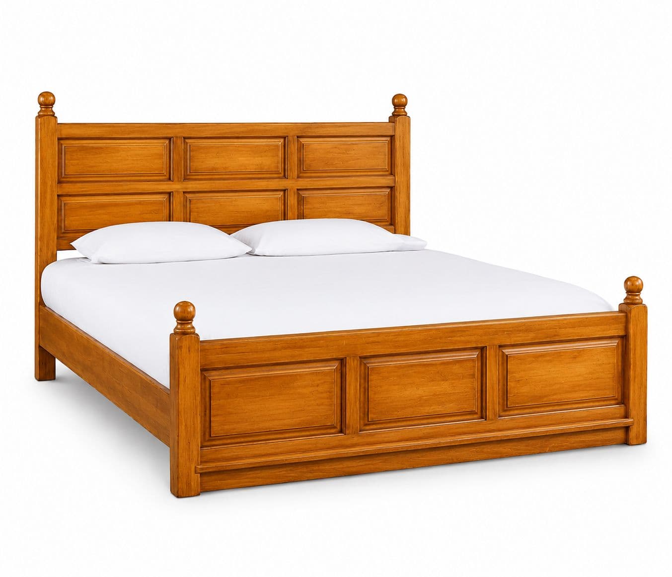 Image 2 for Pillar 6 Panel Cot Solid Sheesham Wood Without Storage (SCV_PKU)