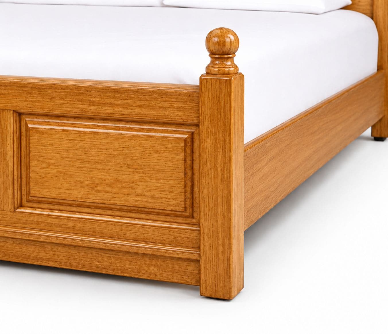 Image 5 for Pillar 6 Panel Cot Solid Sheesham Wood Without Storage (SCV_PKU)