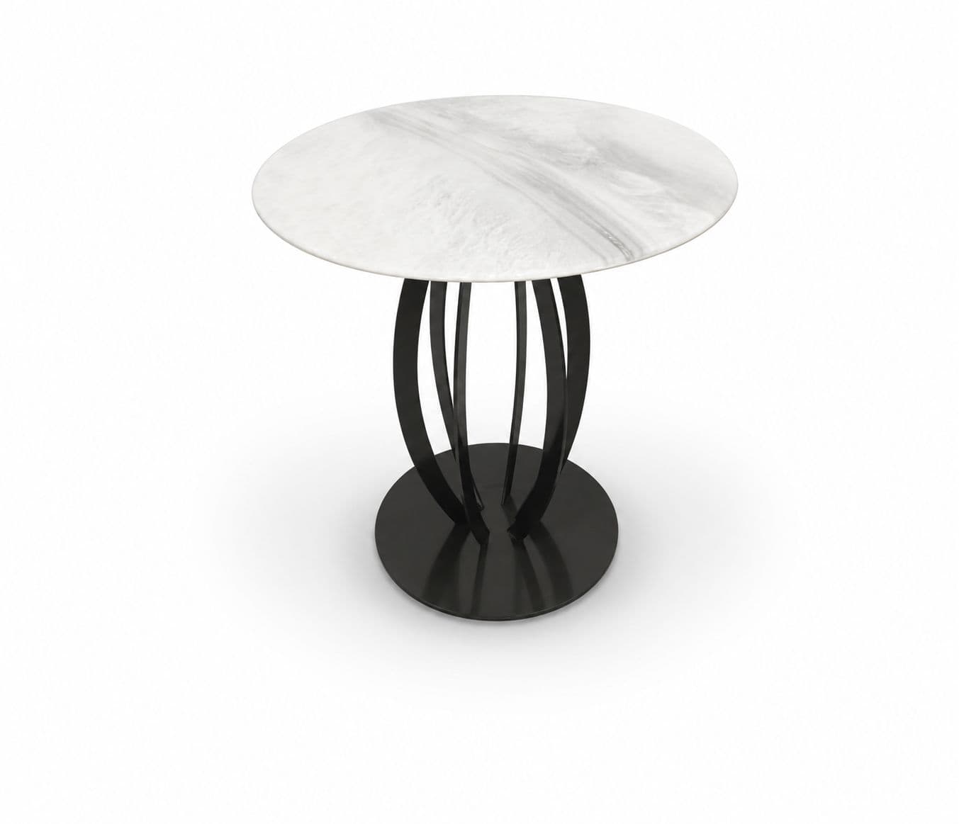 Image 3 for Corner Table D-08 With Ceramic Top And Metal Base (HYD)