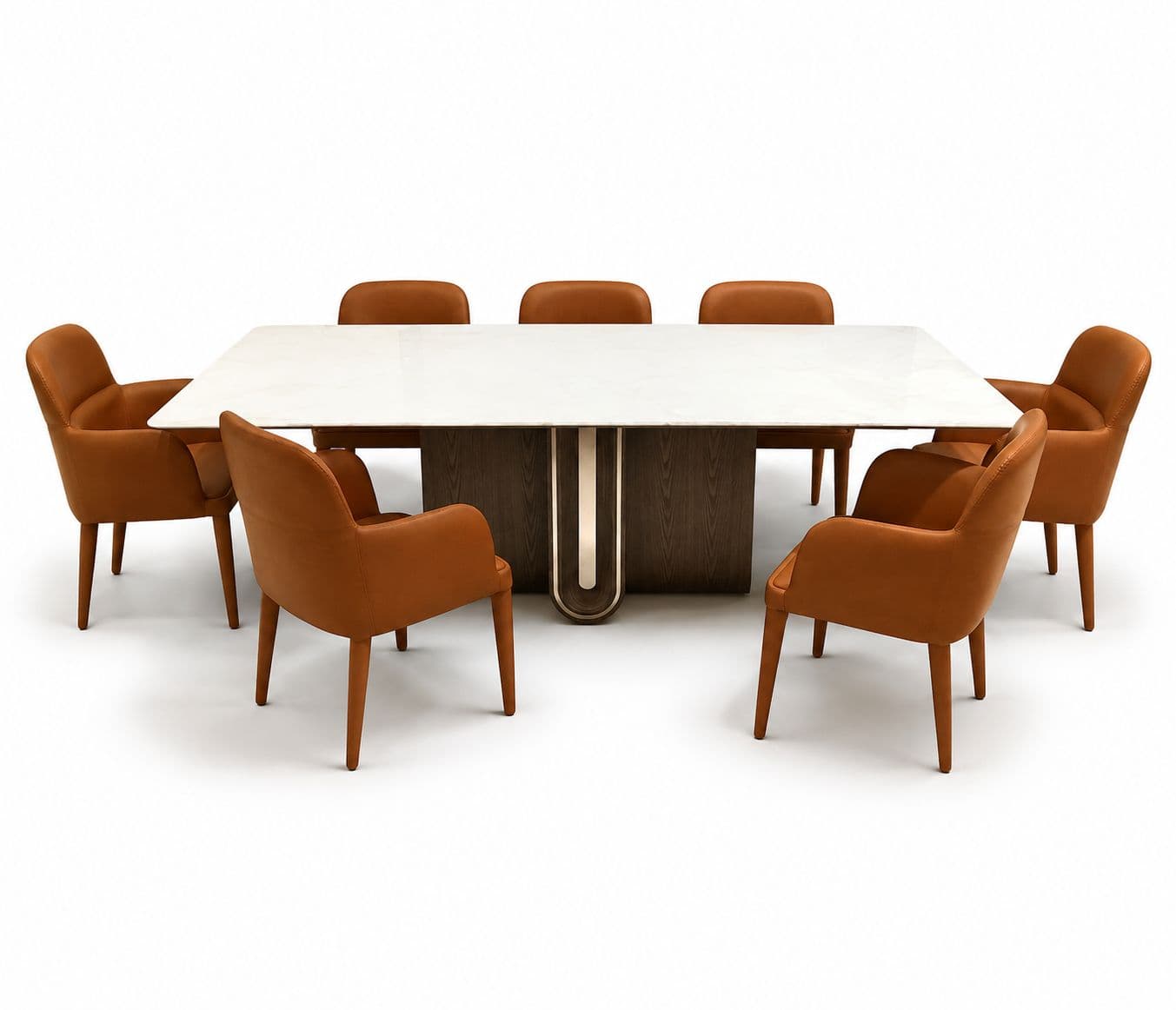 Image 3 for DT 1088+DBH+DC-6601 1+8 Seater Onyex Marble Top (HYD OTD)