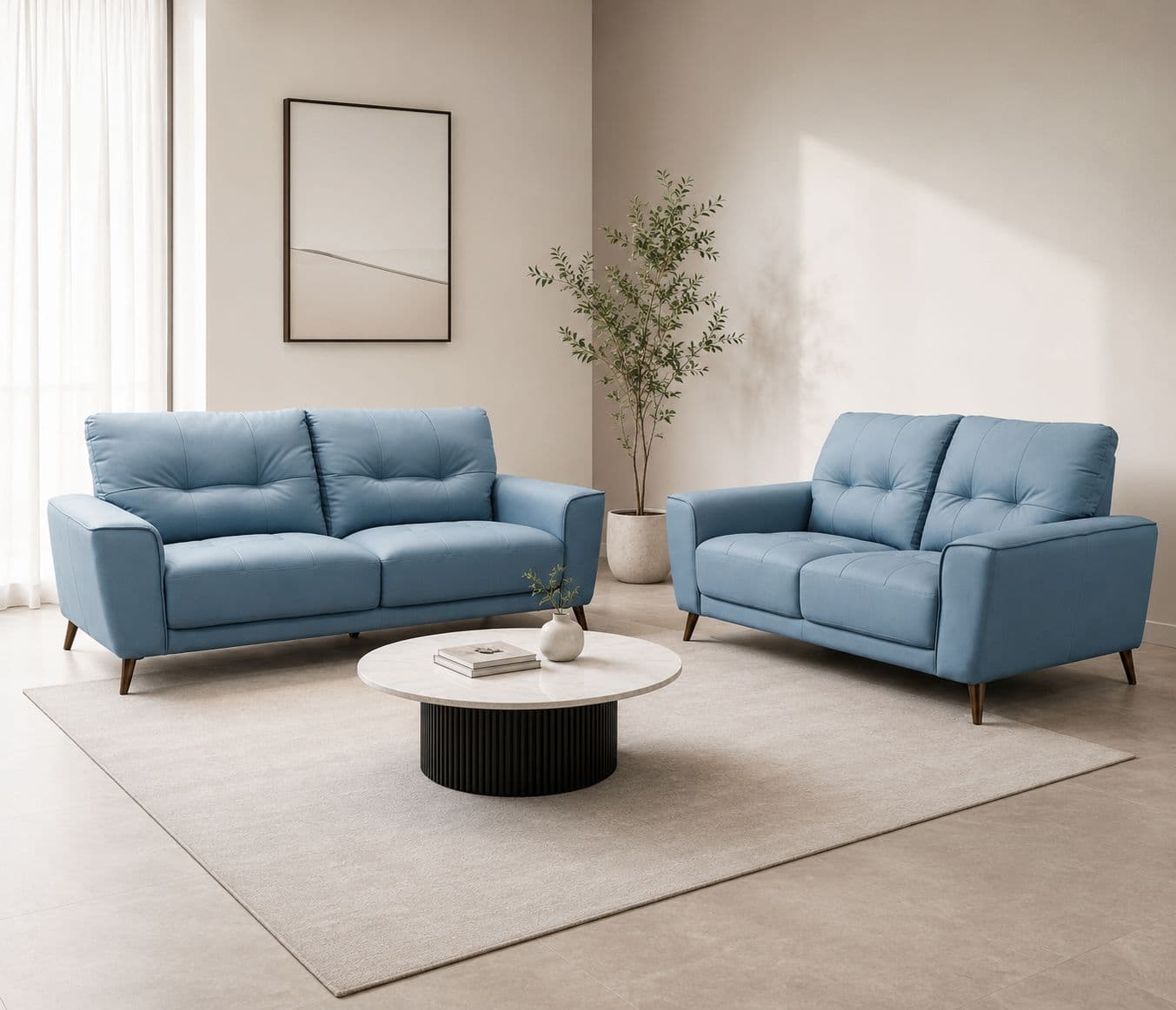 Image 1 for ZM936 Sofa 3+2 Seater Leather Fabric (HYD)