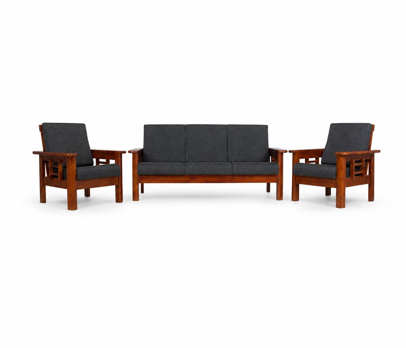Image 2 for Saffire Sofa 3+1+1 Seater Solid Rubber Wood (ZAM)(HYD)
