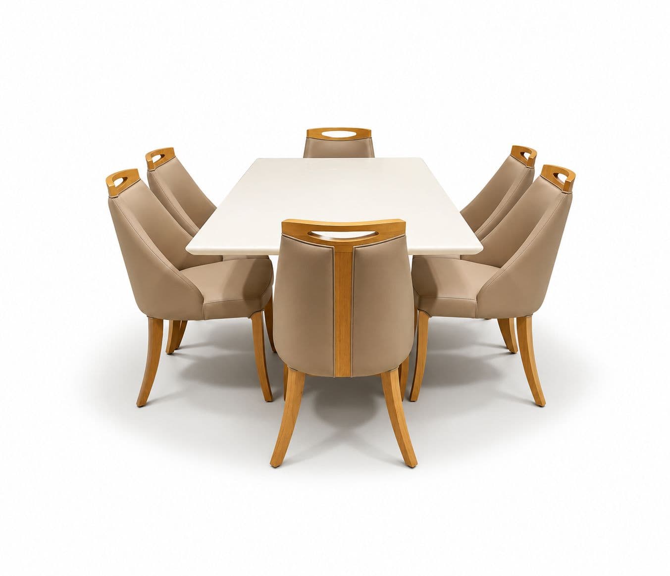 Image 6 for Sammy 1+6 Seater Onyx Marble (5.5x3) + Sammy Base + Sammy Chairs (CP OTD)
