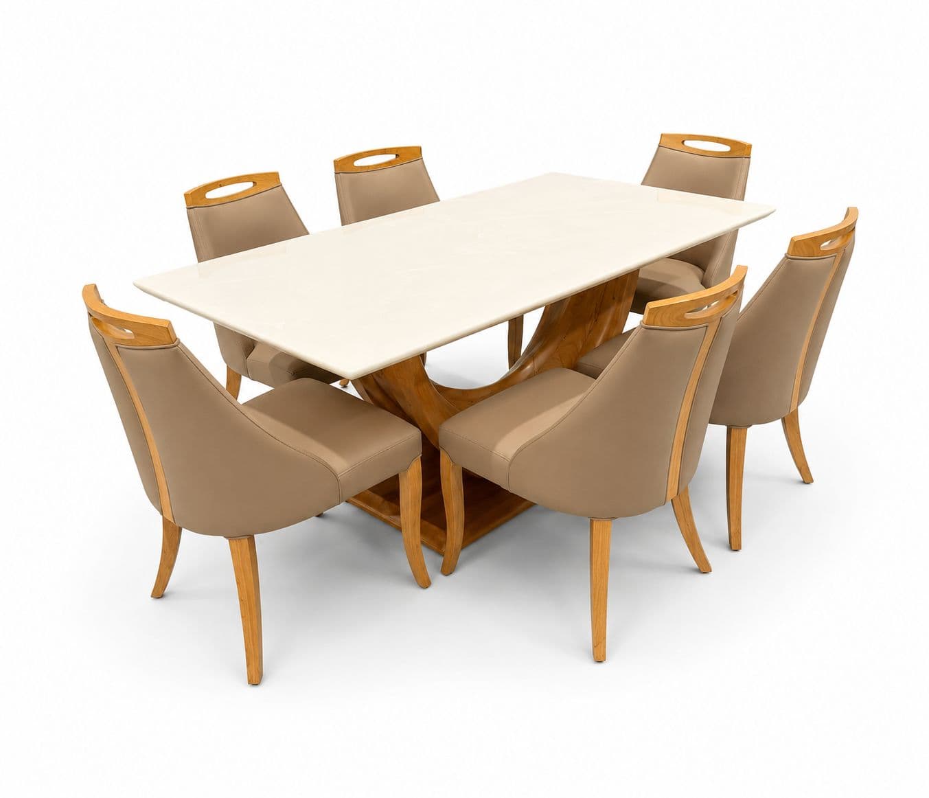 Image 4 for Sammy 1+6 Seater Onyx Marble (5.5x3) + Sammy Base + Sammy Chairs (CP OTD)