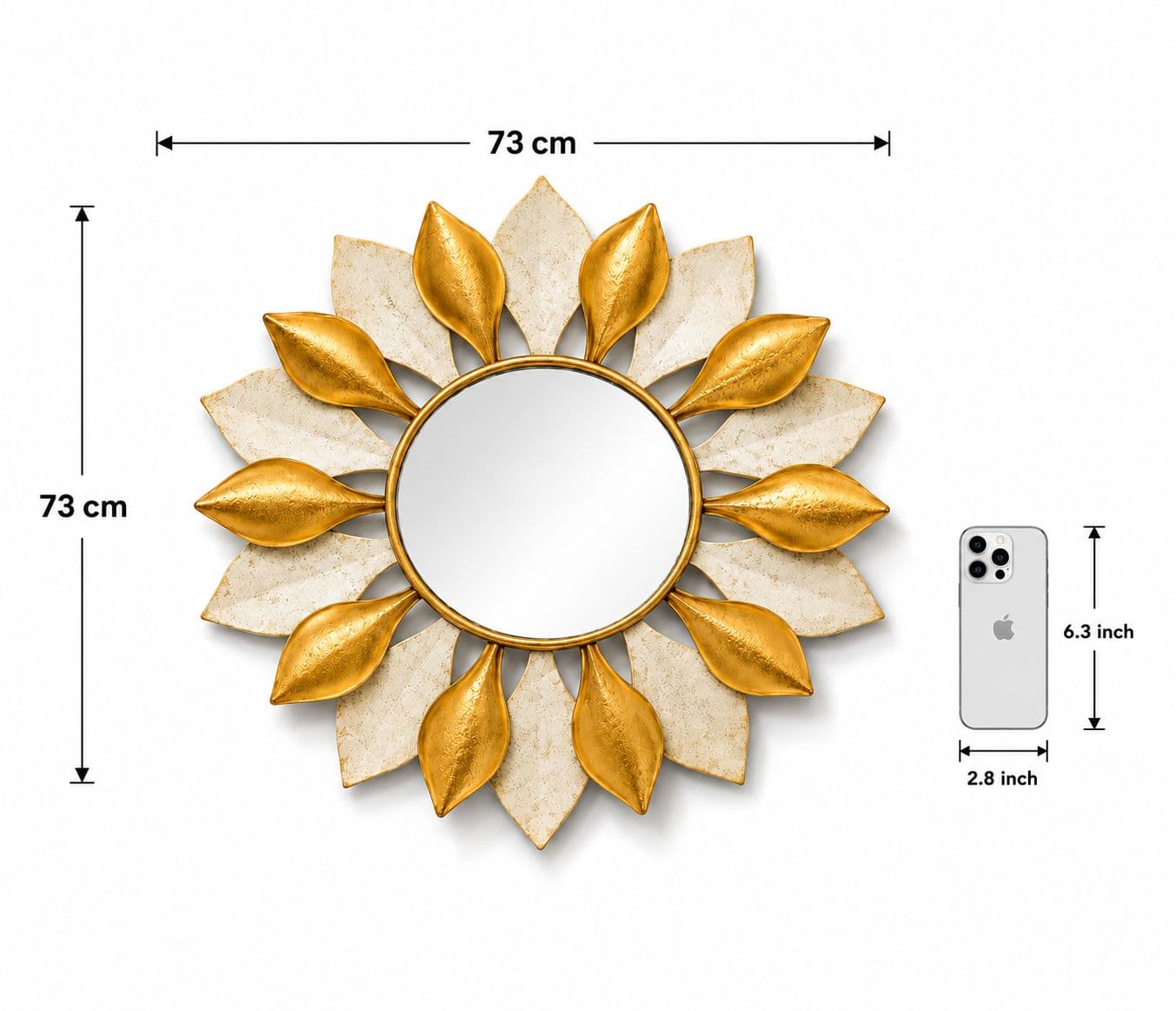 Image 4 for HYC 1490M Metal Wall Mirror