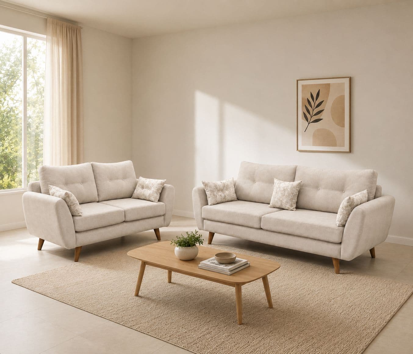 Hawaii 3005 3+2 Seater Sofa Set Cotrise Fabric (BTM OTD)
