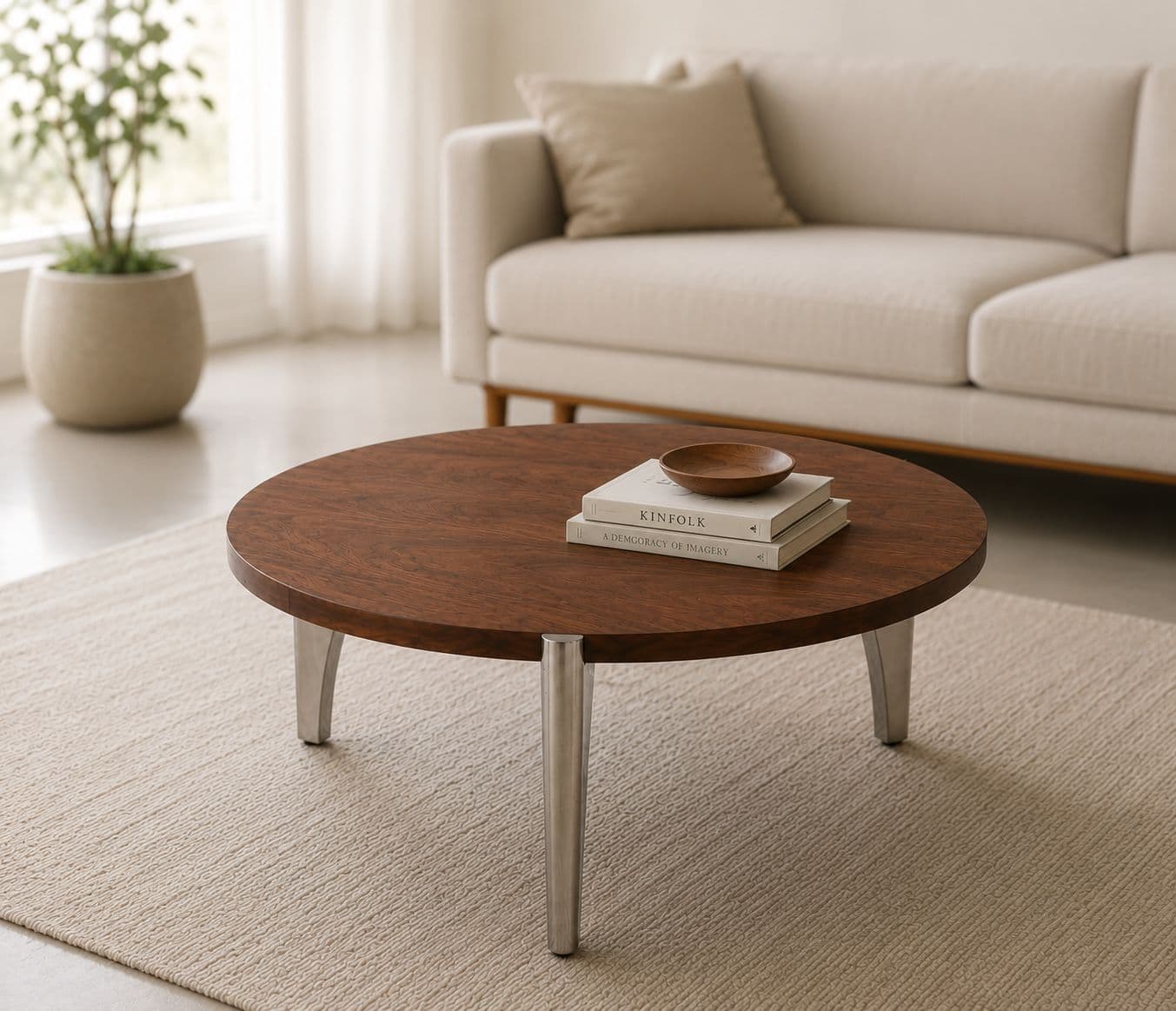 Image 1 for A77 Black Center Table Wooden Top With Metal Legs (HYD OTD)