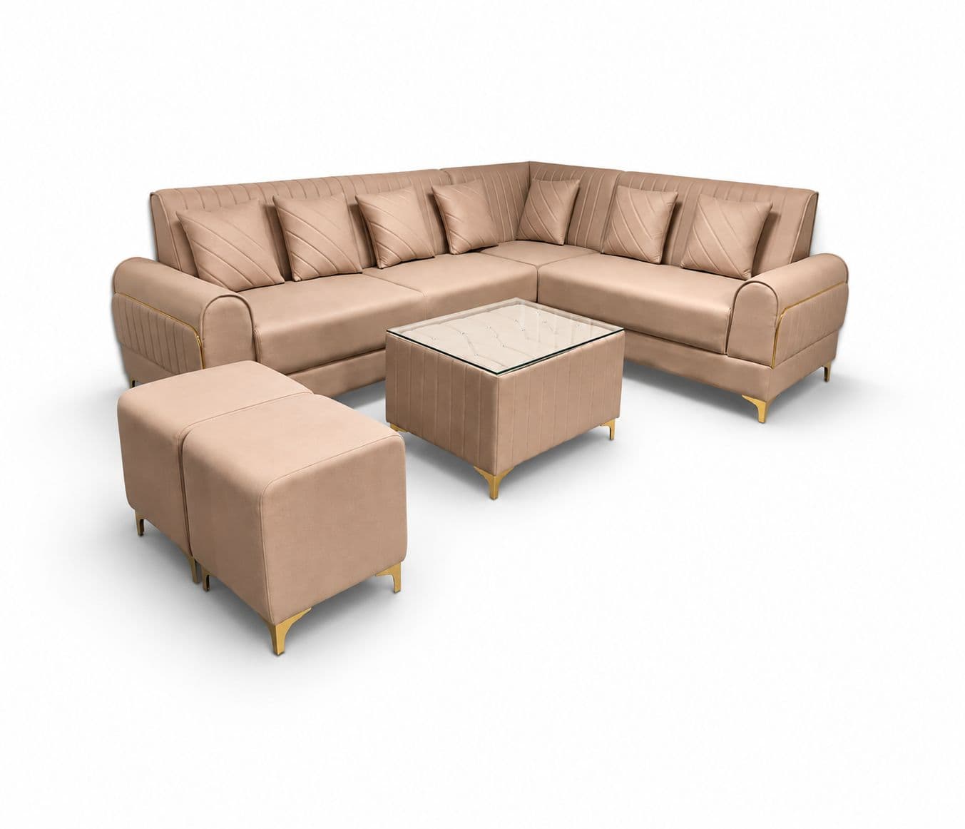 Image 3 for Auro Sofa 3+C+2+Center Table +02 Number Puffy With Microsudi (BTM)(BWD)(HYD)
