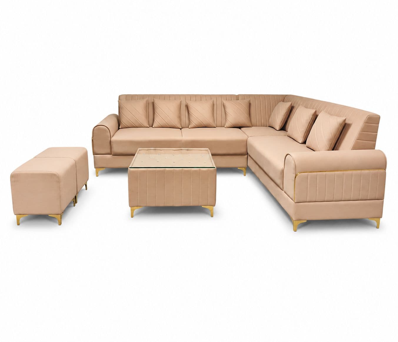 Image 5 for Auro Sofa 3+C+2+Center Table +02 Number Puffy With Microsudi (BTM)(BWD)(HYD)