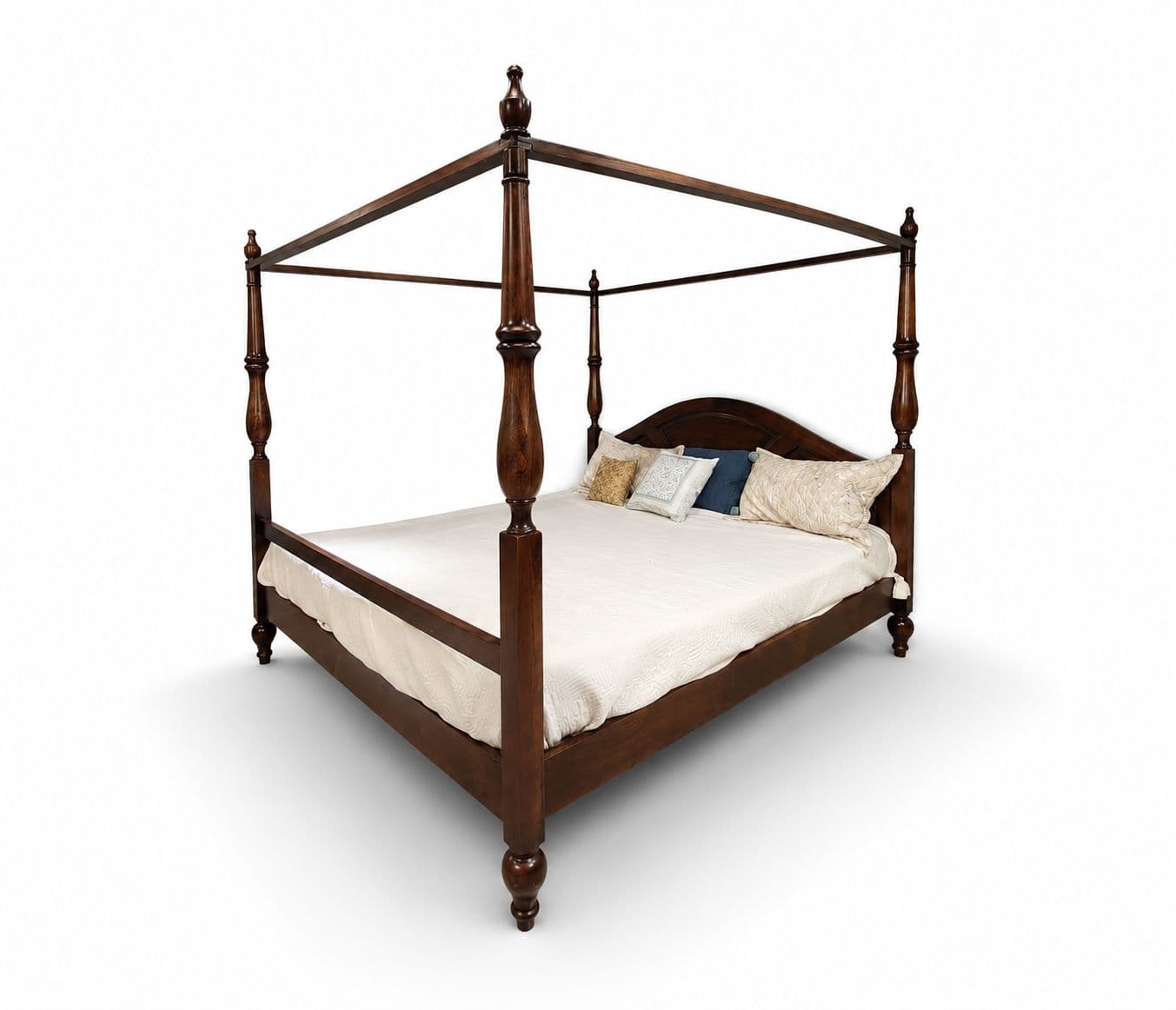 Image 7 for Poster Bed King Size Without Storage Mango Wood And MDF (WF)