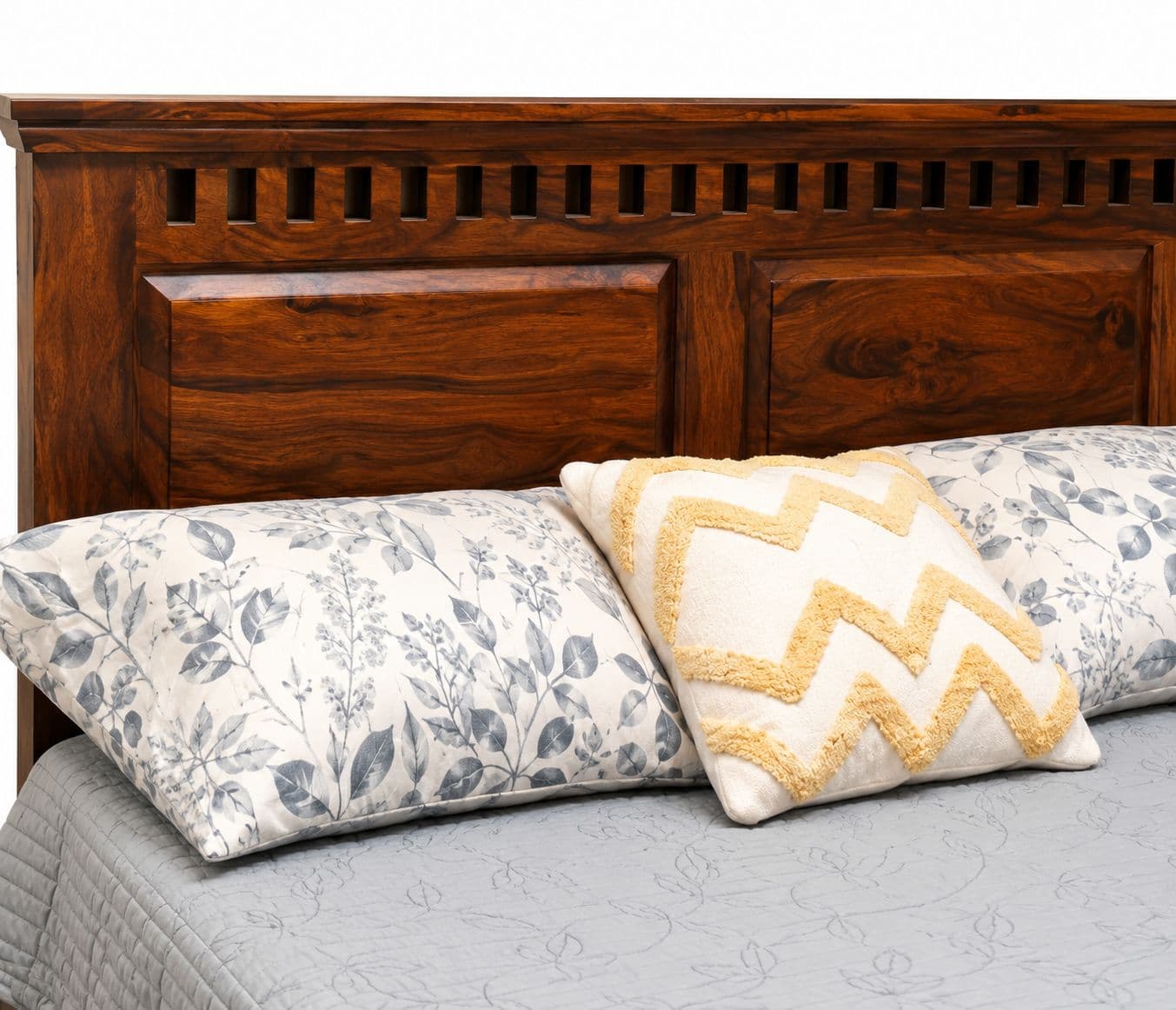 Image 6 for Adolf Bed King Size Without Storage Solid Sheesham Wood (EC)