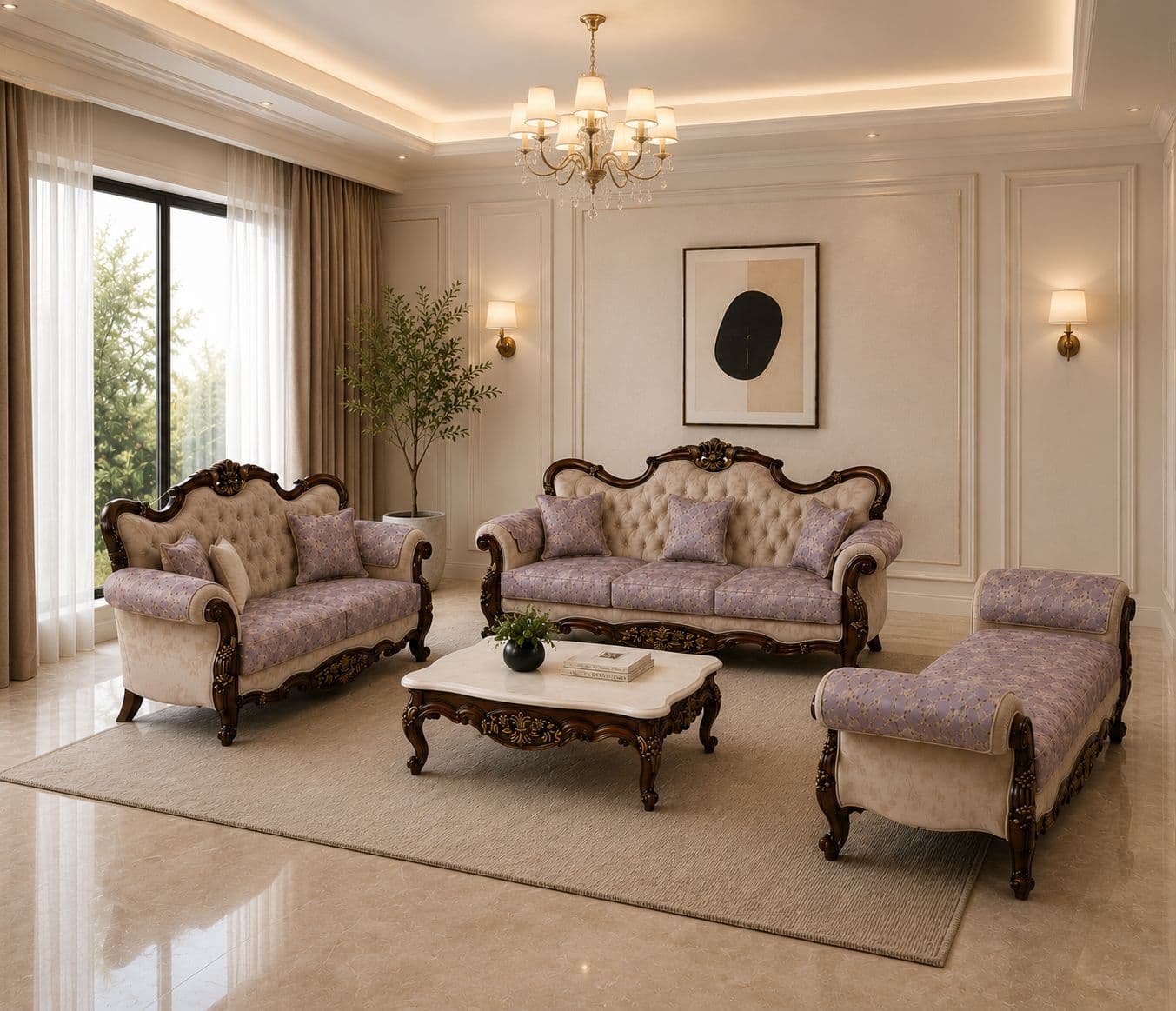 Image 1 for Sultan Sofa Set 3+2+2+D+CT (OWD)