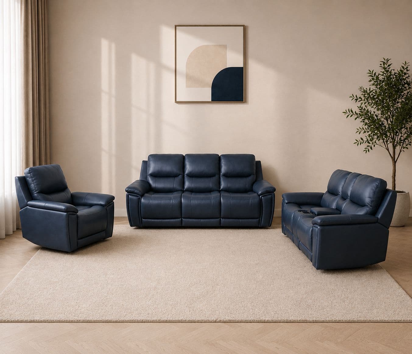 Image 1 for Manwah U71191M Power Recliner Leather