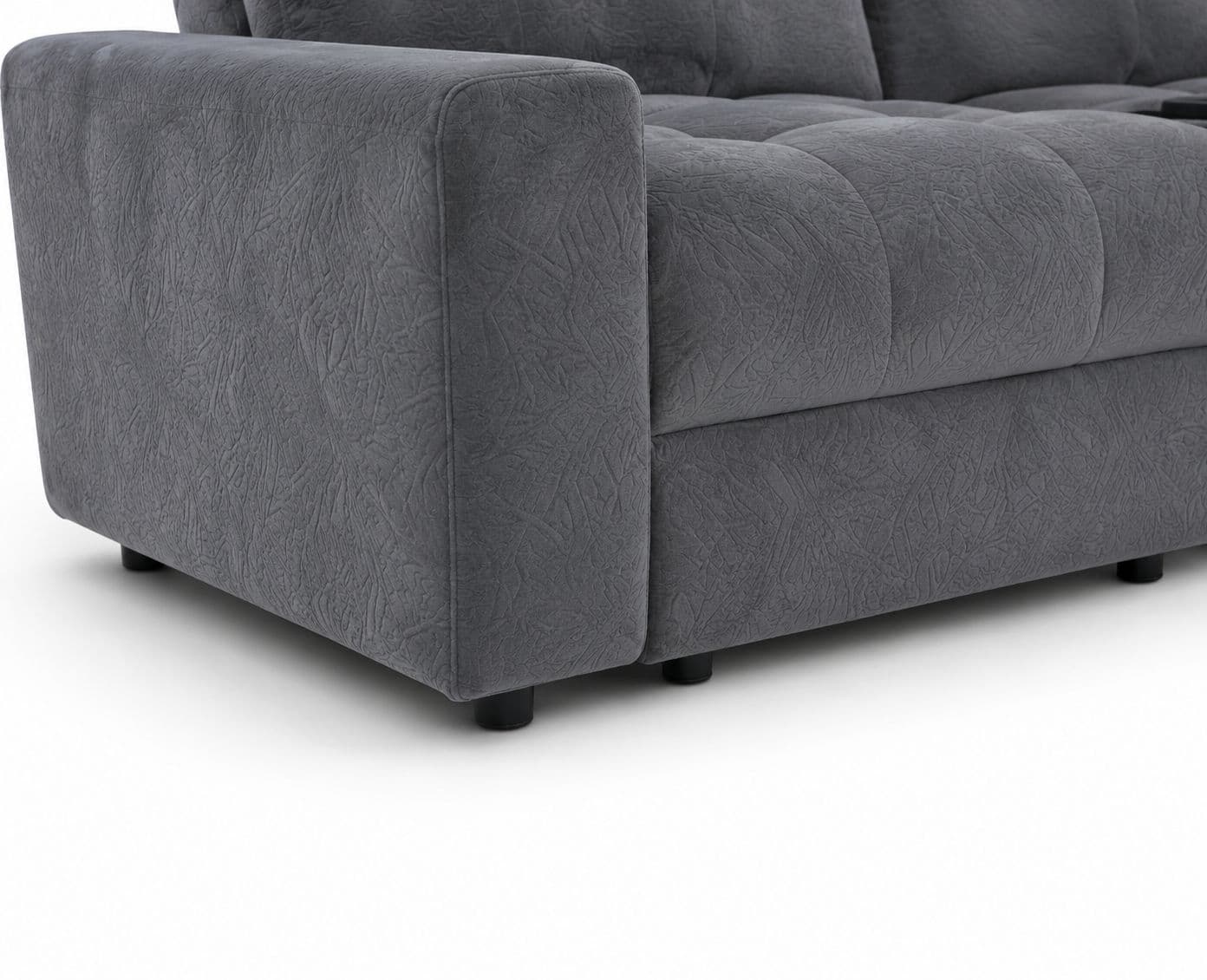 Image 6 for Manwah 80552BM L-Shape Power Recliner Fabric (WH)