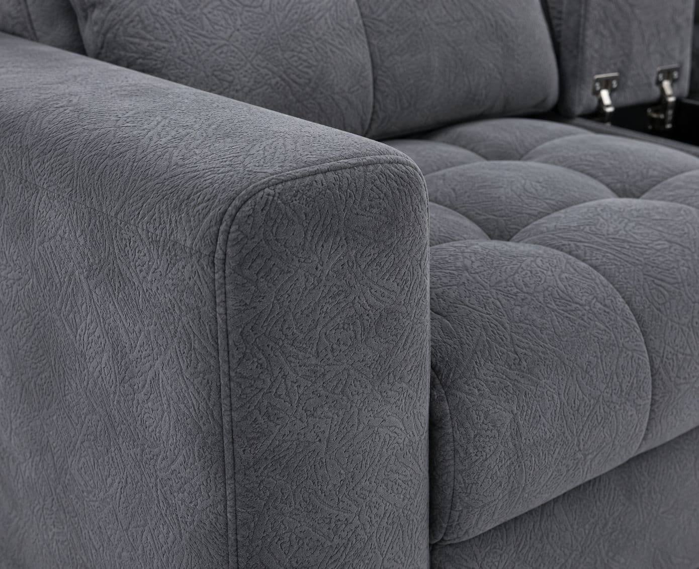 Image 4 for Manwah 80552BM L-Shape Power Recliner Fabric (WH)