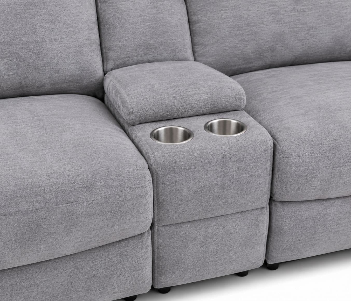 Image 6 for Manwah 70829M L-Shape Power Recliner Fabric
