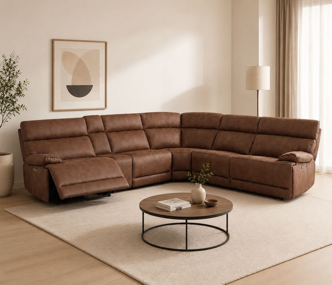 Image 1 for Manwah 71287M L-Shape Power Recliner Fabric (HYD)