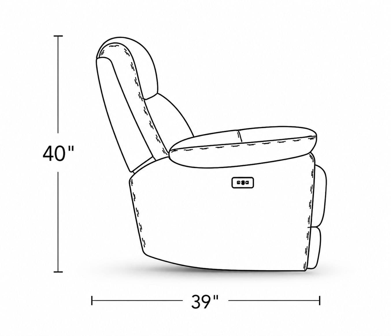 Image 8 for Manwah UK70938M Single Seater Power Recliner Leather
