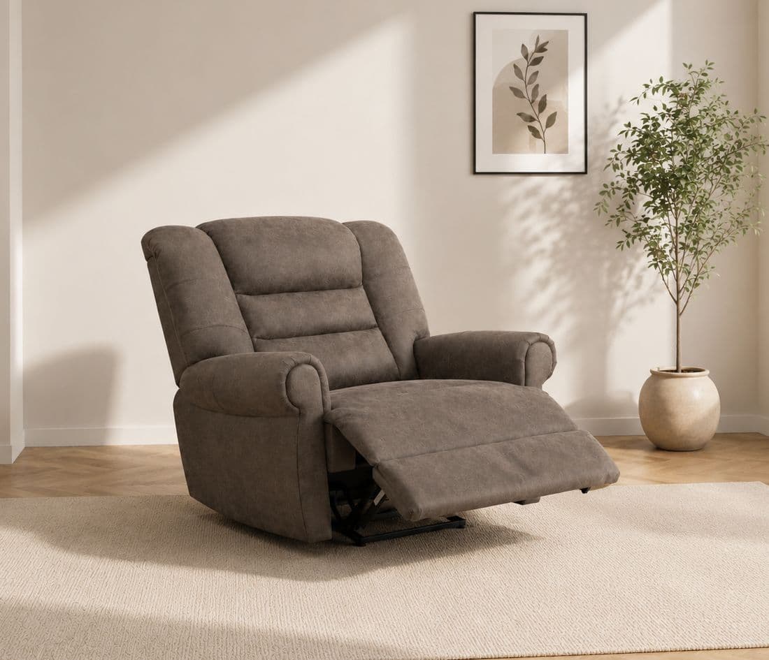 Manwah K70963X Single Seater Power Recliner Fabric
