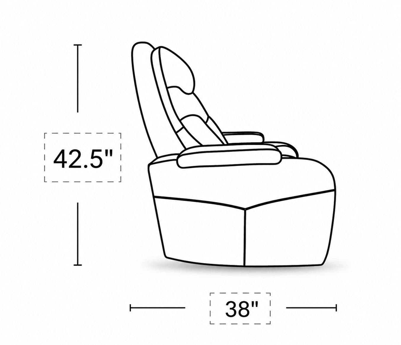 Image 8 for Manwah KX929ZG Single Seater Power Recliner Fabric