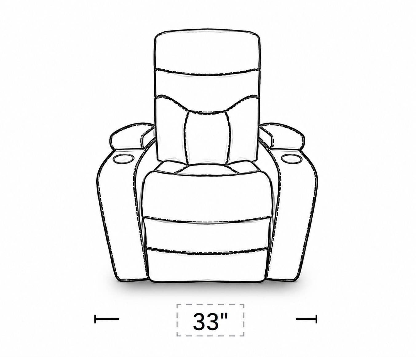 Image 7 for Manwah KX929ZG Single Seater Power Recliner Fabric