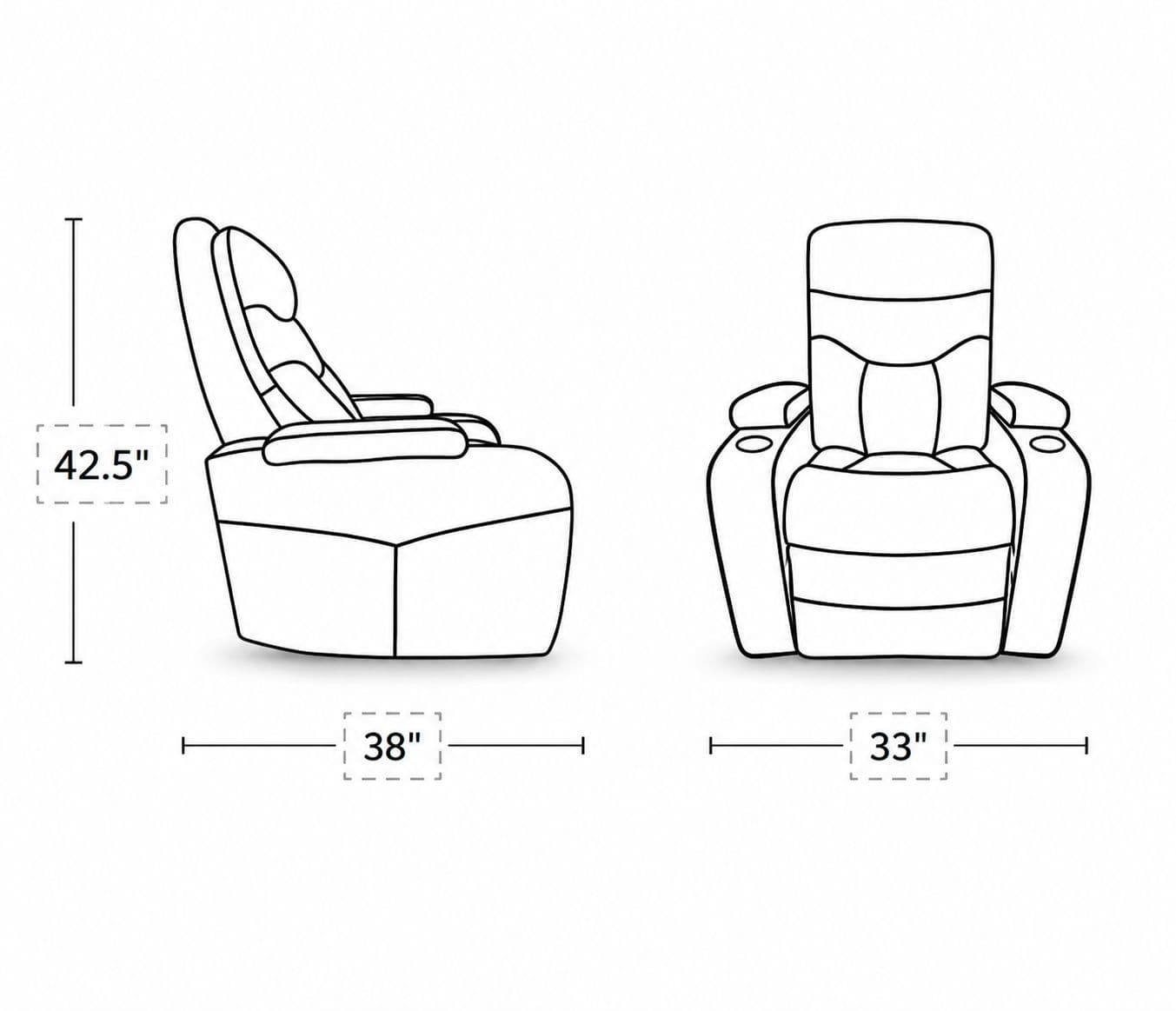 Image 6 for Manwah KX929ZG Single Seater Power Recliner Fabric