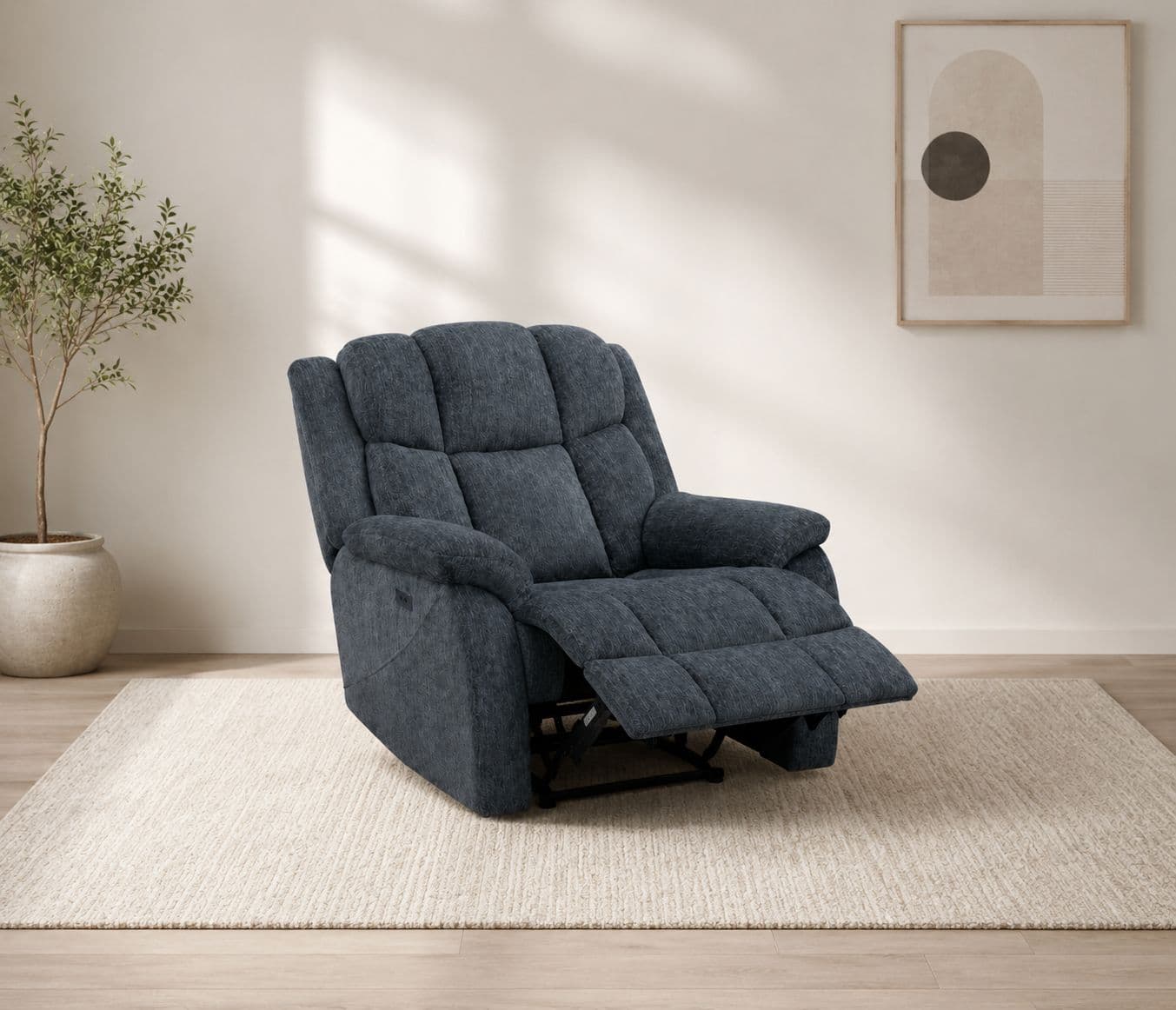Image 1 for Manwah 70220M Single Seater Power Recliner Fabric