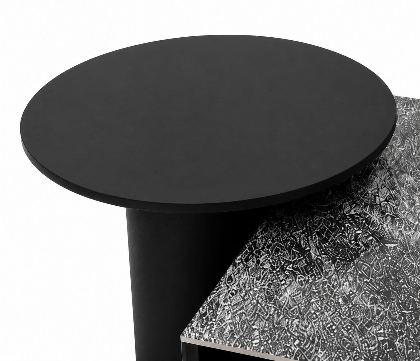 Image 6 for Center Table F62 With Drawers Marble Top With Wooden (HYD)