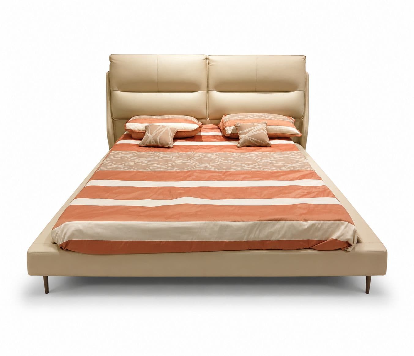 Image 6 for 2308 king Size Bed Without Storage Leather Bed With Pine Wood Frames Bed (HYD)