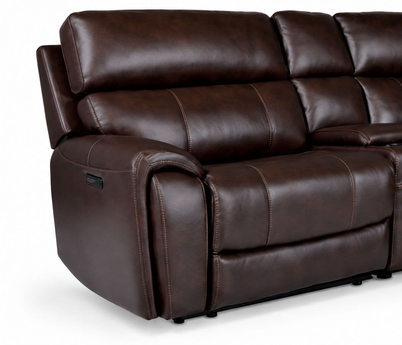 Image 3 for Manwah U70675HM L-Shape Power Recliner Leather