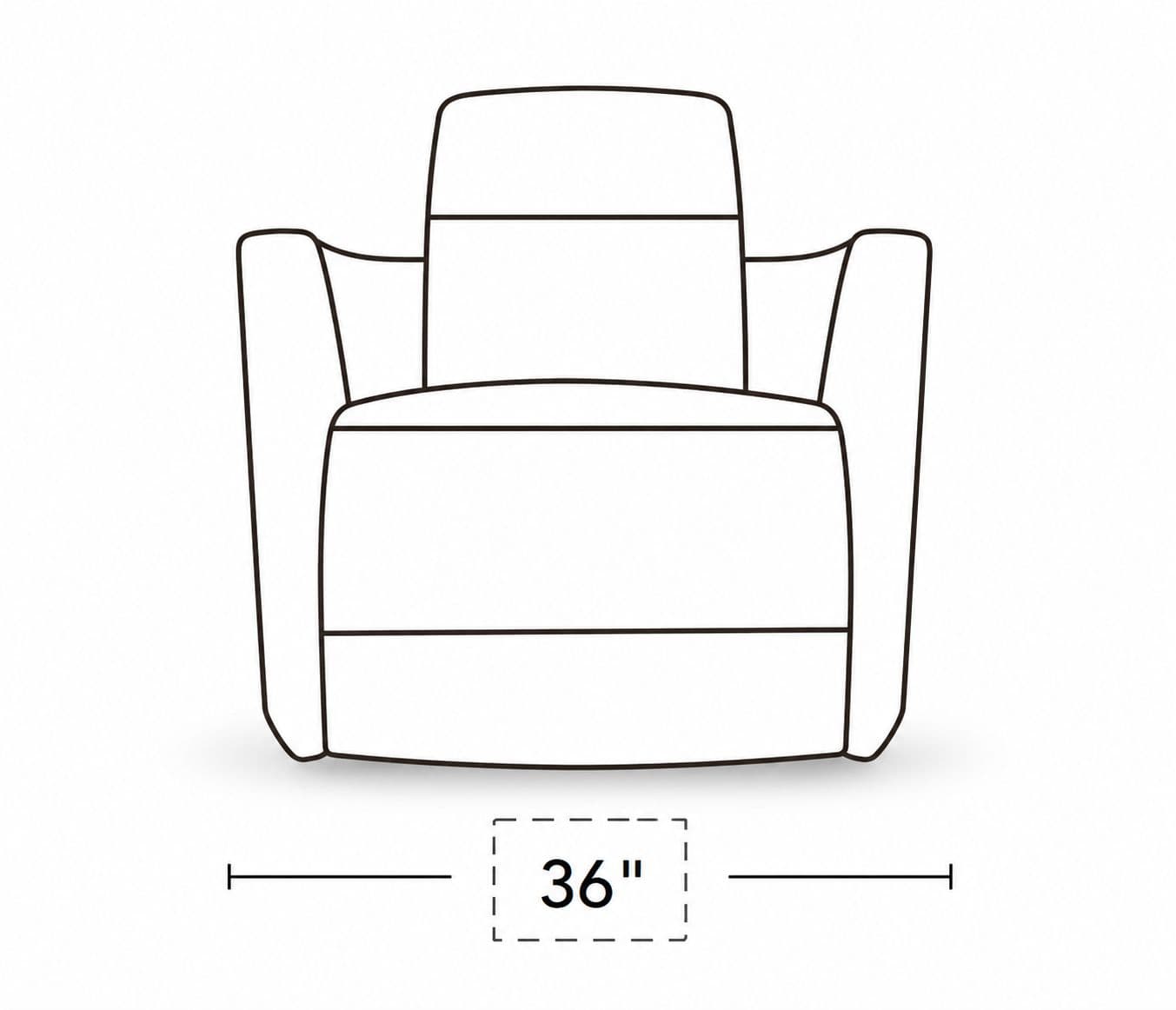 Image 6 for Manwah K70227M Single Seater Swivel Recliner Fabric (BTM)