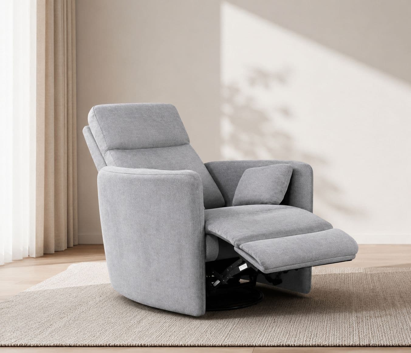 Image 1 for Manwah K70227M Single Seater Swivel Recliner Fabric (BTM)