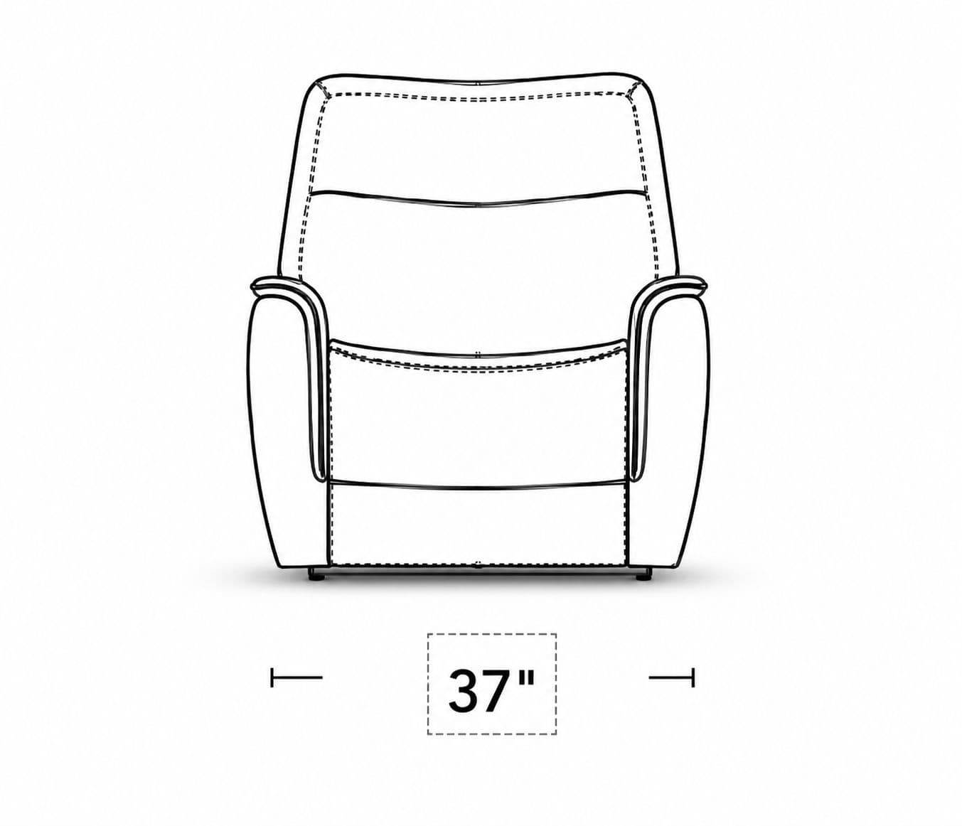 Image 7 for Manwah K70380M Single Seater Power Recliner Fabric