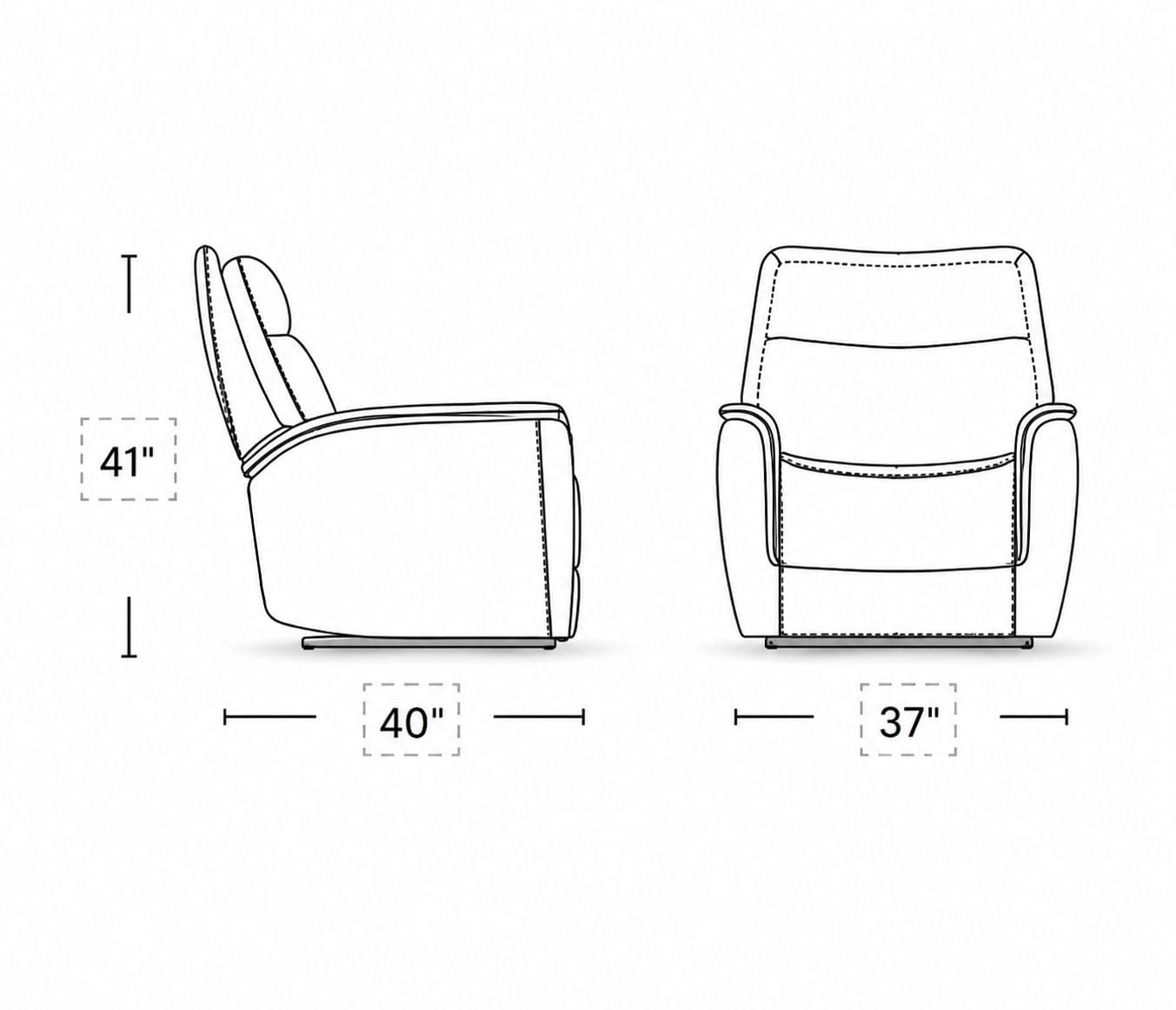 Image 6 for Manwah K70380M Single Seater Power Recliner Fabric