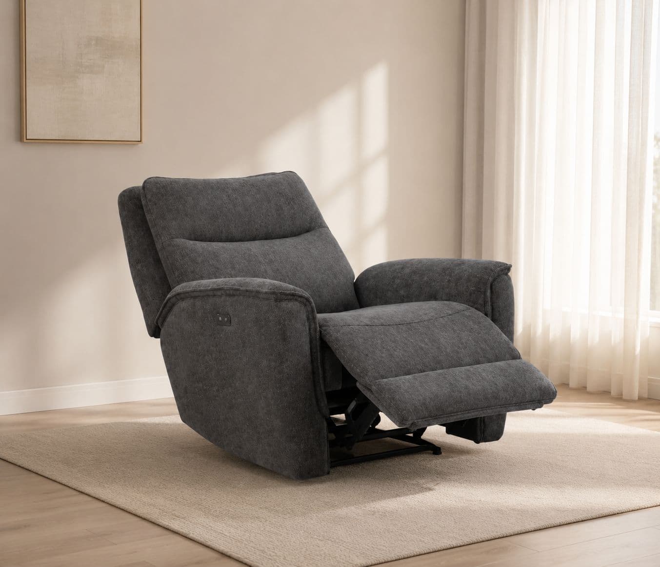 Image 1 for Manwah K70380M Single Seater Power Recliner Fabric