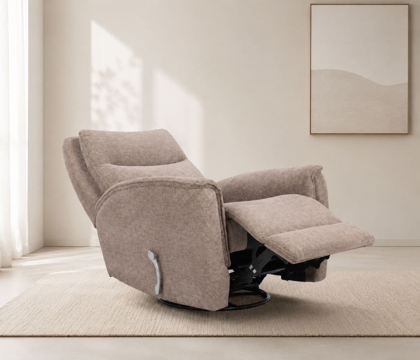 Image 1 for Manwah K70380M Single Seater Swivel Recliner Fabric