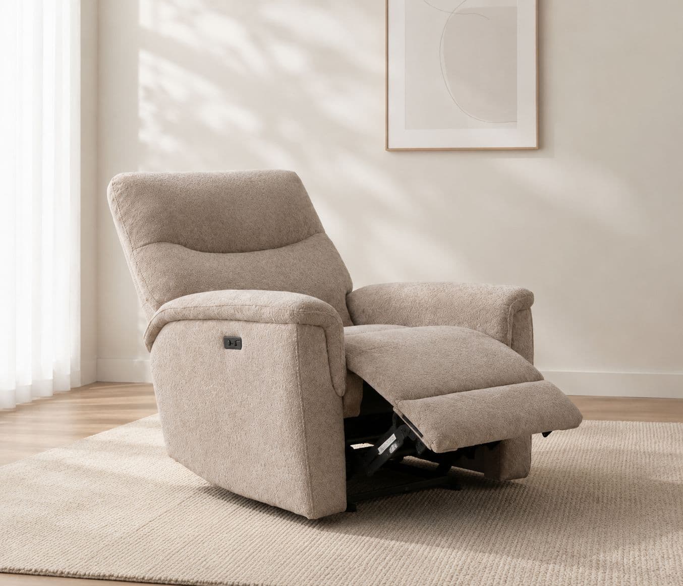 Manwah K70885M Single Seater Power Recliner Fabric