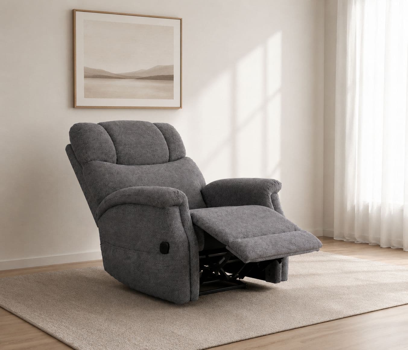 Image 1 for Manwah K70878M Single Seater Lift Chair Power Recliner Fabric (BWD)