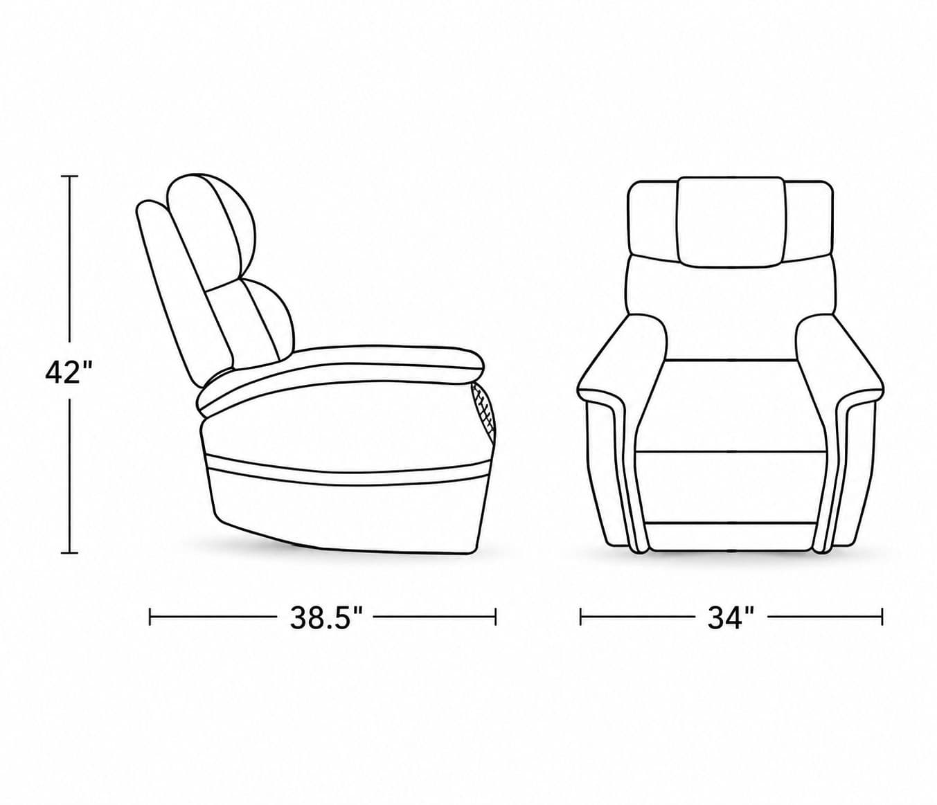 Image 6 for Manwah K70878M Single Seater Lift Chair Power Recliner Fabric (BWD)