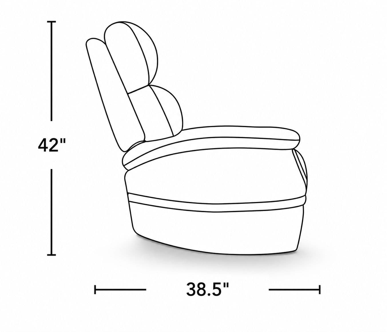 Image 7 for Manwah K70878M Single Seater Lift Chair Power Recliner Fabric (BWD)