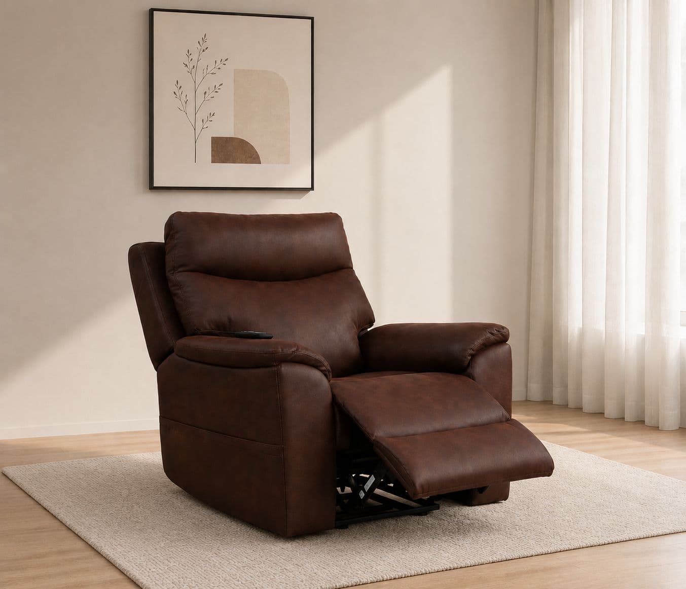 Image 1 for Manwah K70927BM Single Seater Lift Chair Power Recliner Fabric